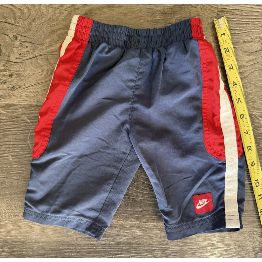 Boys Vintage Nike Shorts Blue And Red Size 6-9 Months